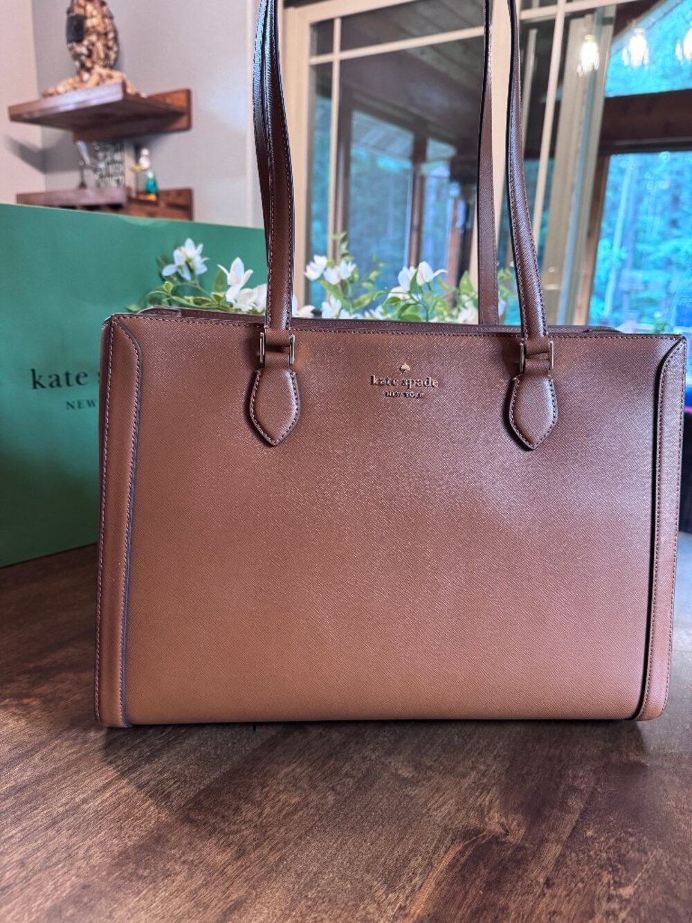 Kate Spade Madison Large Laptop Tote Shoulder Purse - Work School Cavern Clay